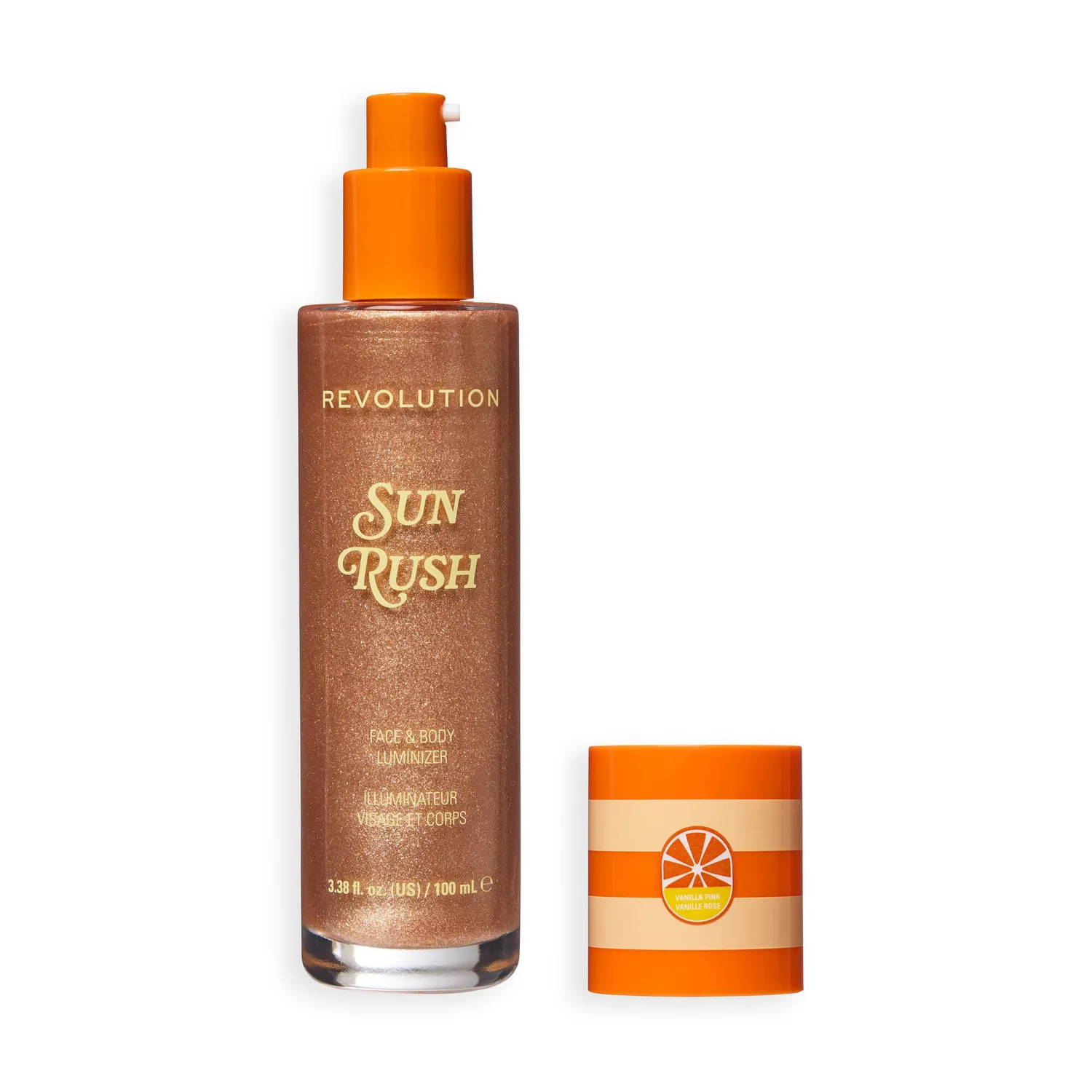 Revolution Sun Rush enlumineur corps Vanilla Pink glow